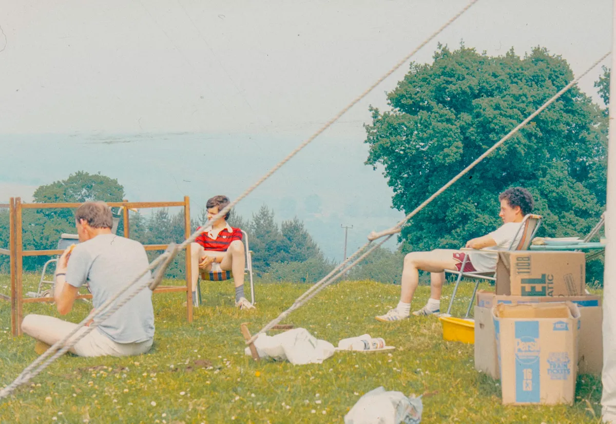 Friends spending an afternoon outdoors