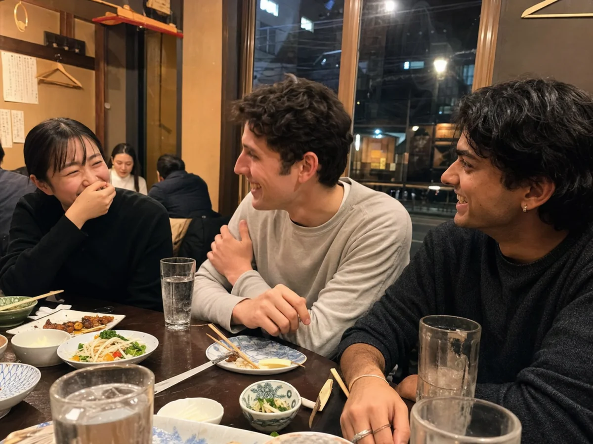 Friends at a table